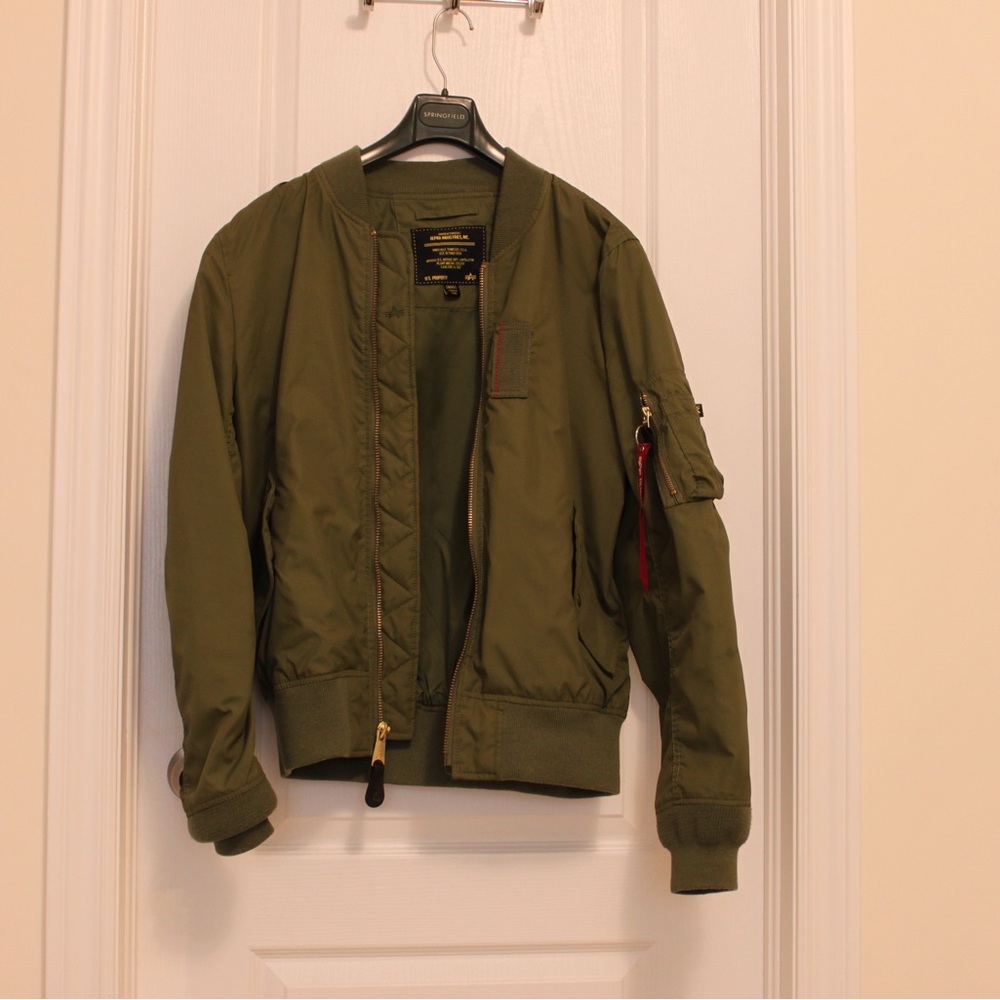 Alpha Industries Olive Bomber Jacket